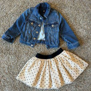 2T GAP Jean Jacket and GAP Skirt Combo